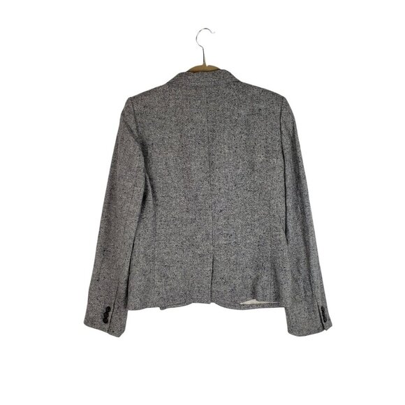 J Crew Schoolboy Blazer 2-Button Gray Tweed Wool Silk 29073 Womens Size 6 - Picture 2 of 10